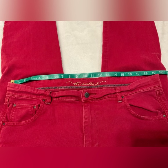 The Sweetheart  Red Boot Cut Jeans Size 16 - Picture 5 of 6